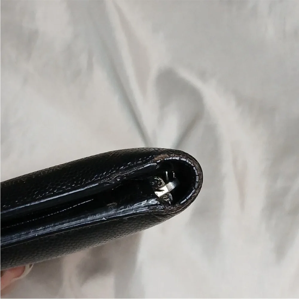 Saint Laurent Black Leather Wallet- Vintage EUC